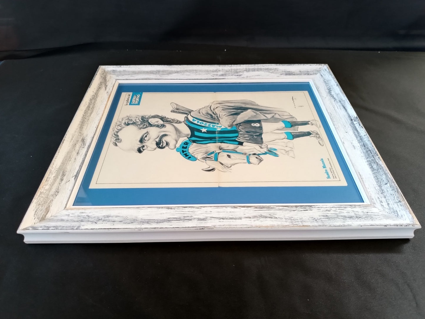 quadro con pagina poster GUERIN SPORTIVO Mazzola 65x55 cm circa