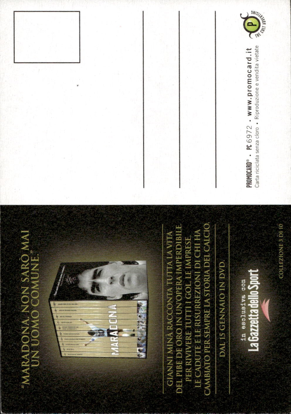 cartolina calciatori Maradona promocard 6972
