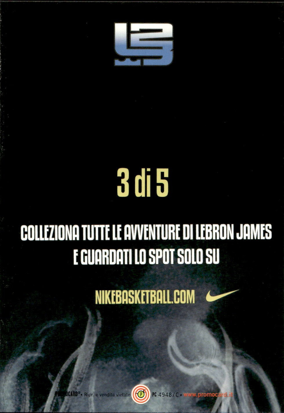 cartolina promocard Lebron James 3 di 5