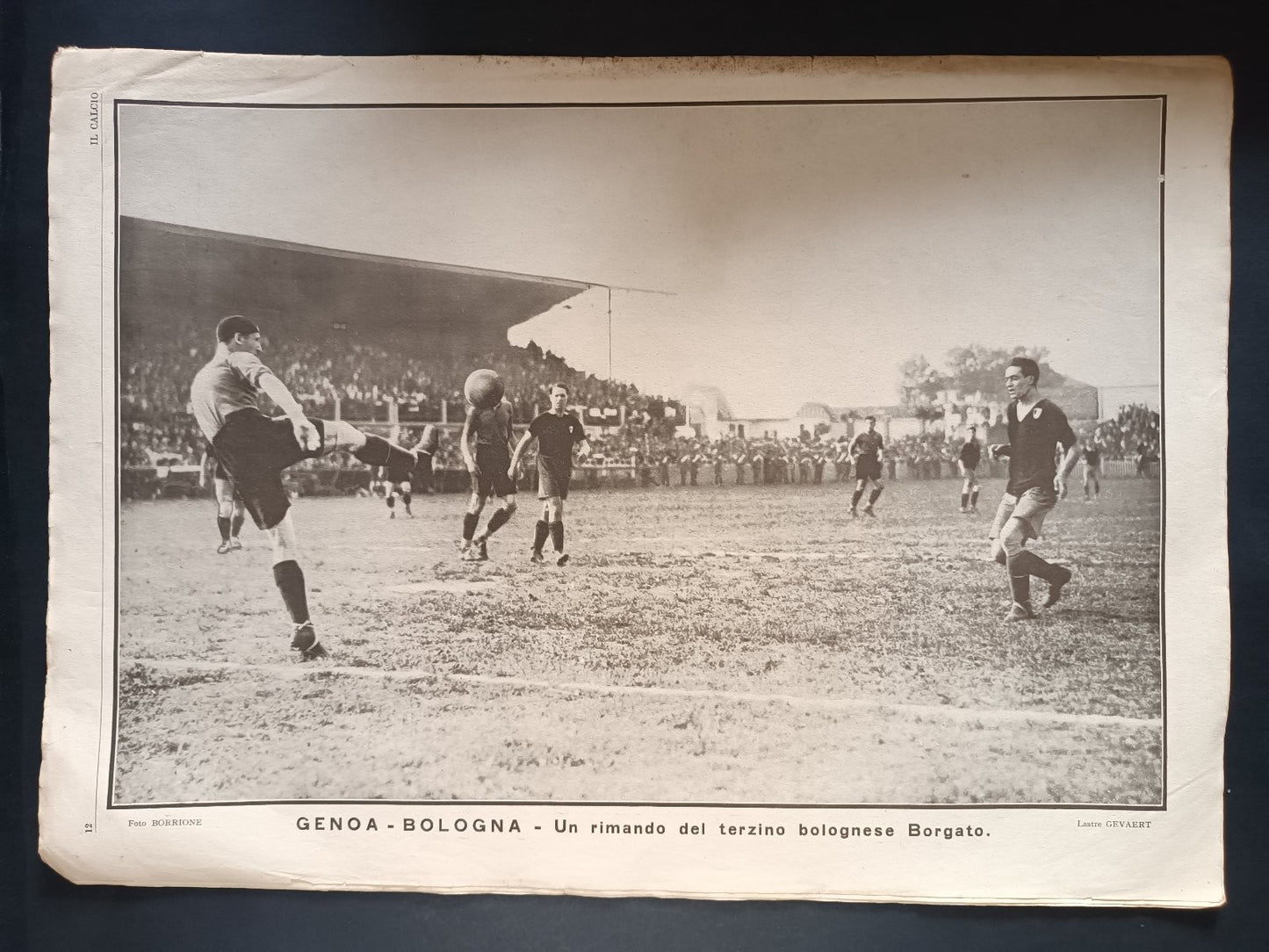 rivista IL CALCIO numero 45 - anno 1925 - Genoa-Bologna Della Valle e De-Vecchi