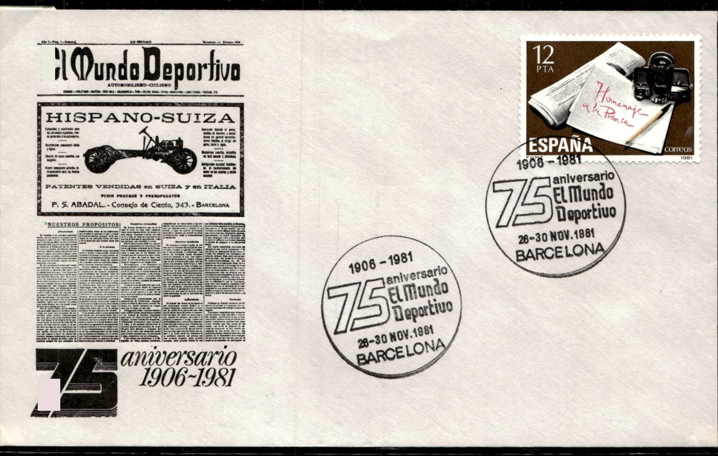 busta primo giorno El mundo deportivo Barcelona 1981