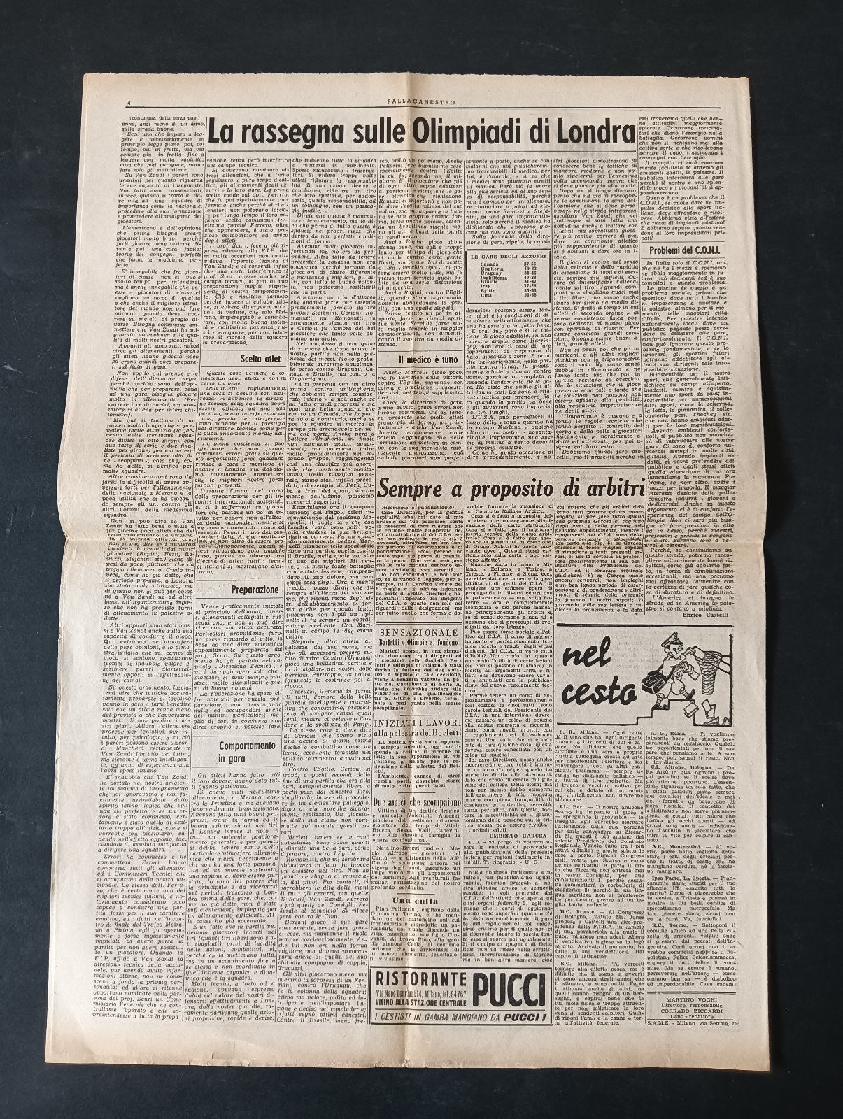 Quotidiano PALLACANESTRO n 24 3/10/1948