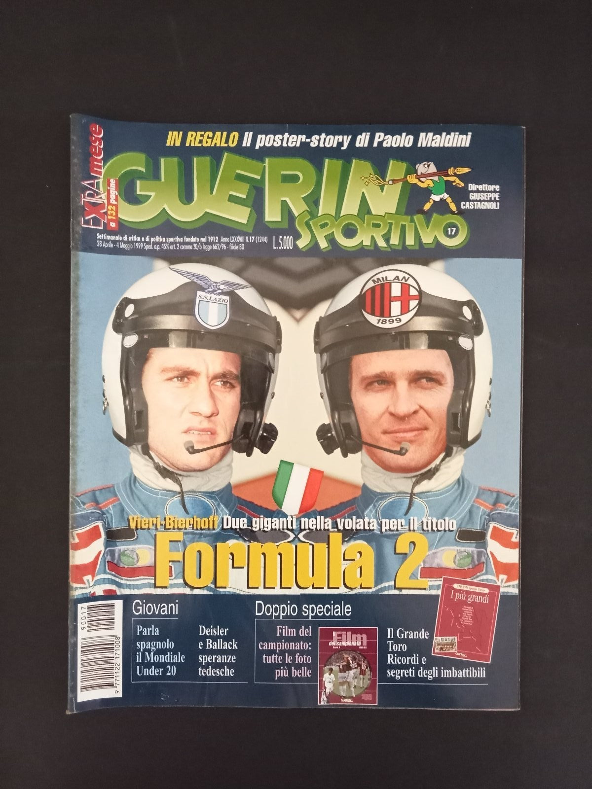 rivista GUERIN SPORTIVO anno 1999 numero 17 - Vieri (con poster speciale Torino)