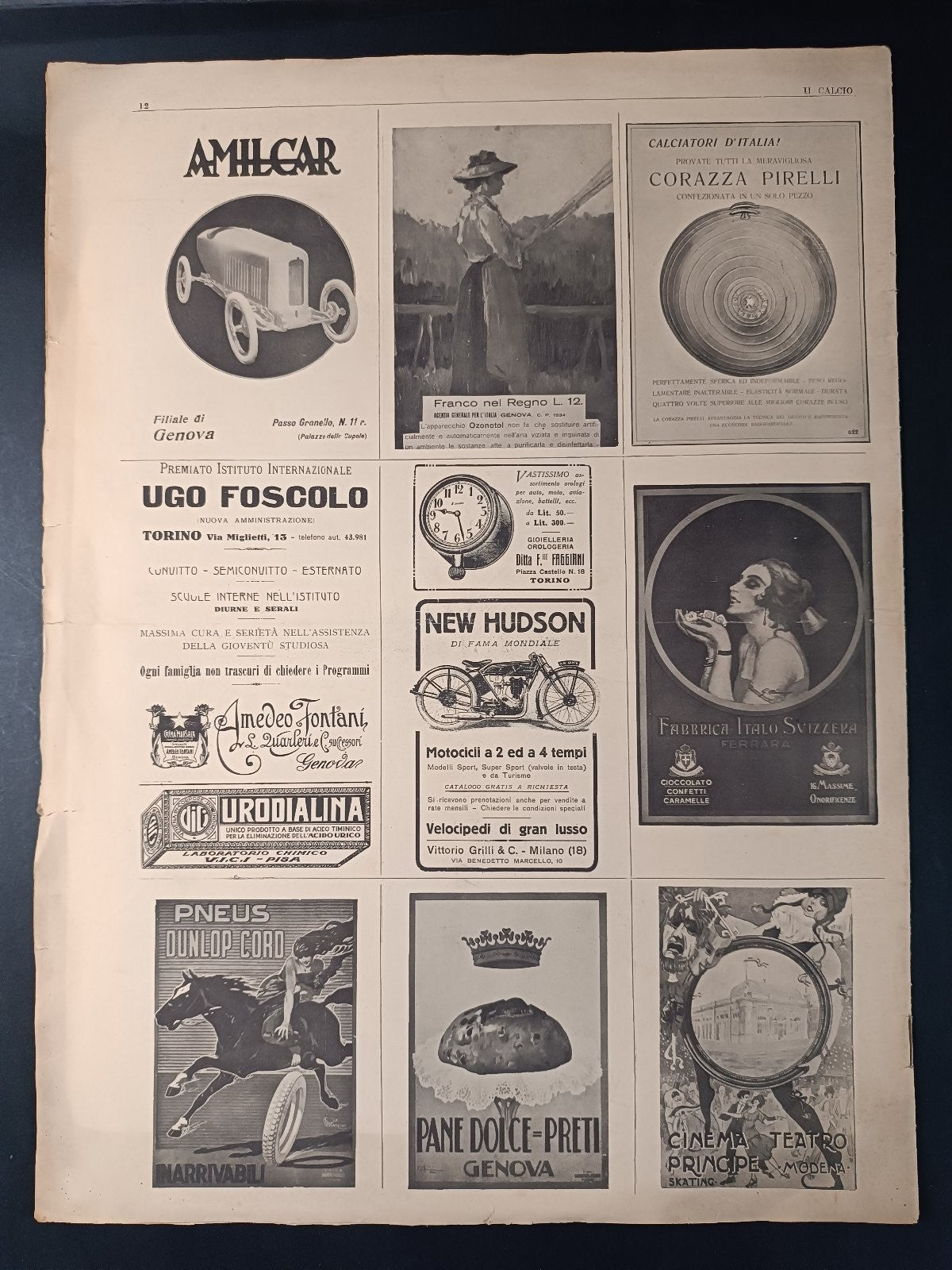 rivista IL CALCIO numero 8 - anno 1924 - Genoa Hellas