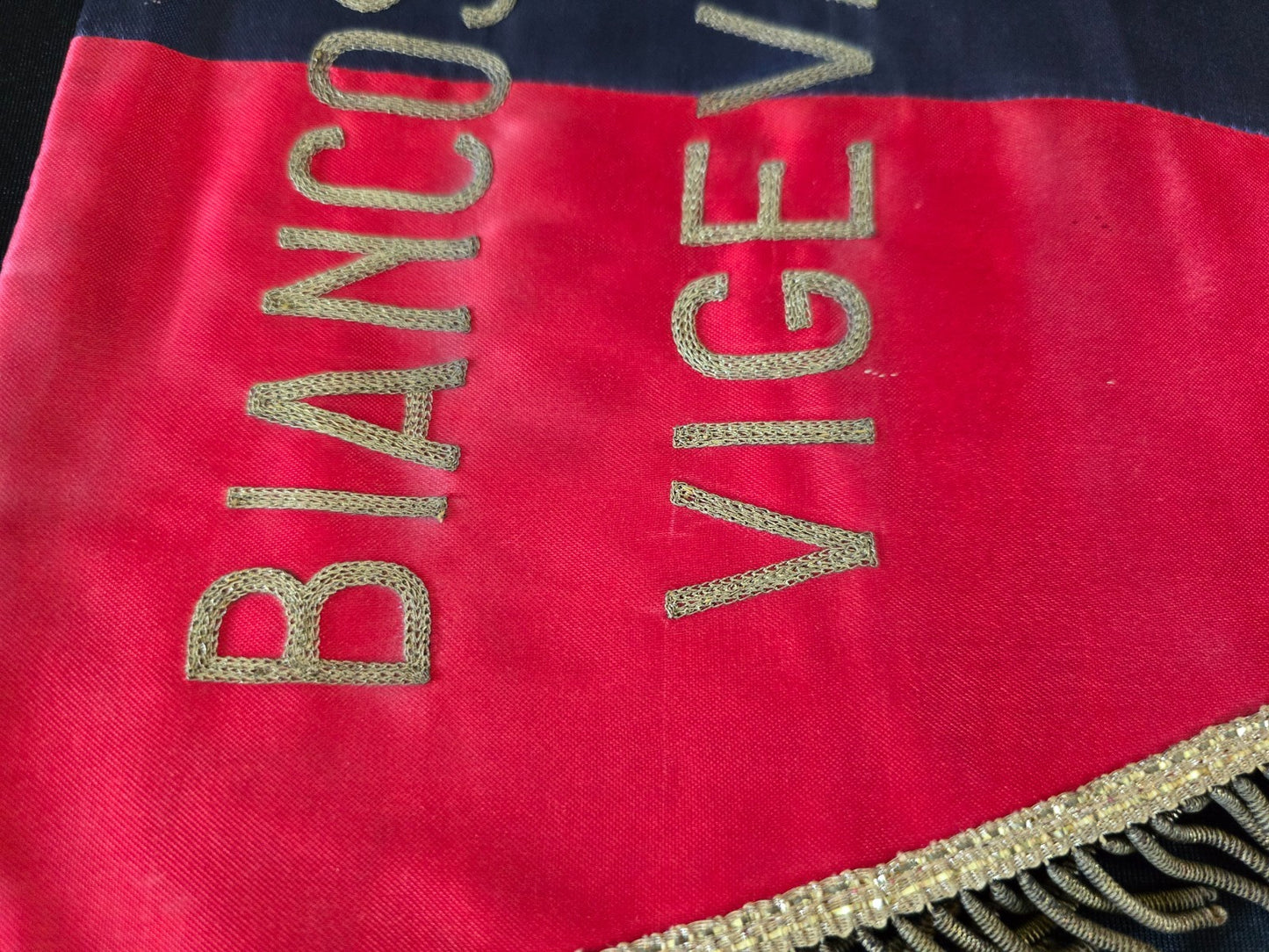 Gagliardetto Pennant Ricamato BIANCOSARTI basket VIGEVANO anni '70 originale