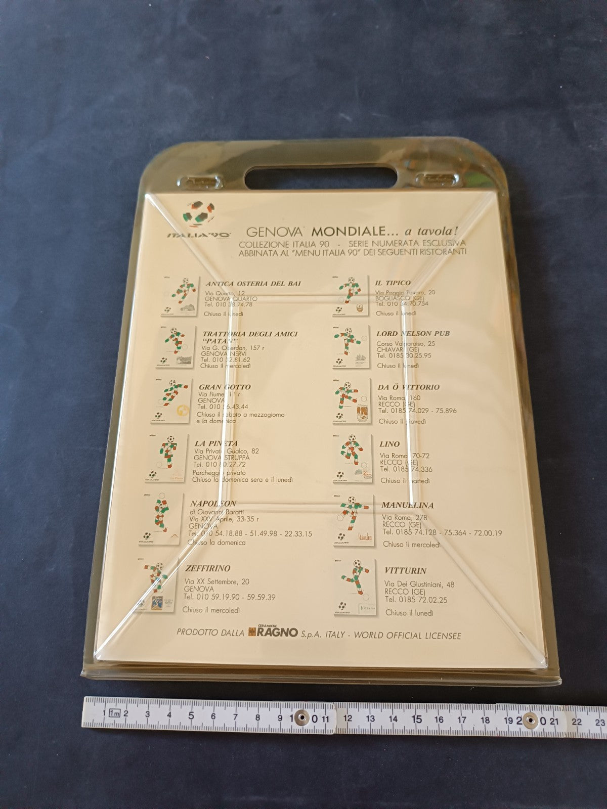 Placca in CERAMICA?? Mondiali di calcio Italia 90