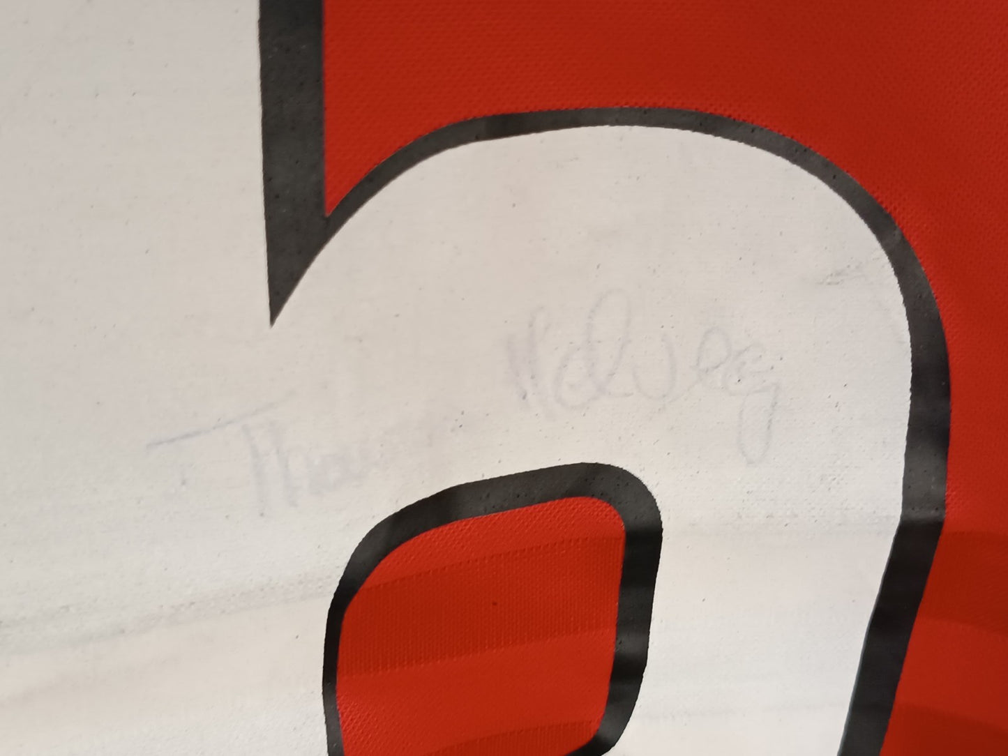 Maglia Football Nazionale danese Thomas Helveg autograph front and back original
