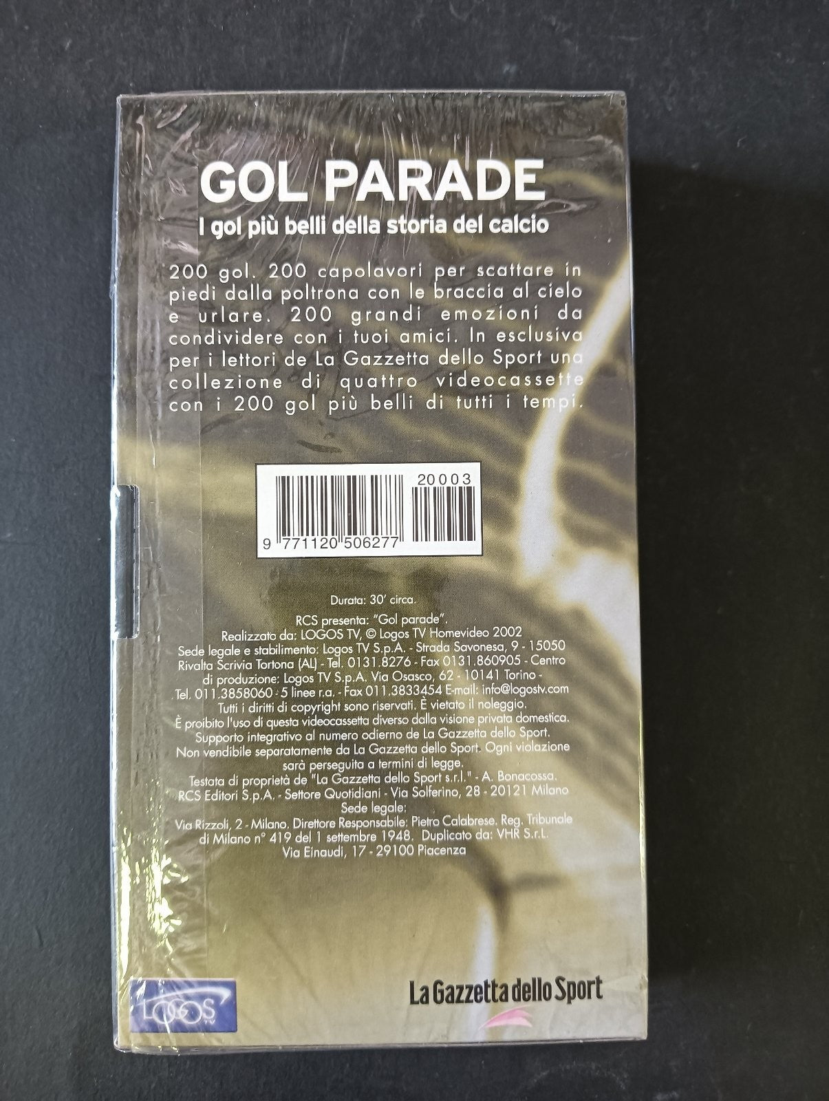 VHS GOL PARADE I GOL PIU' BELLI DELLA STORIA DEL CALCIO 100-51 Gazzetta Sport