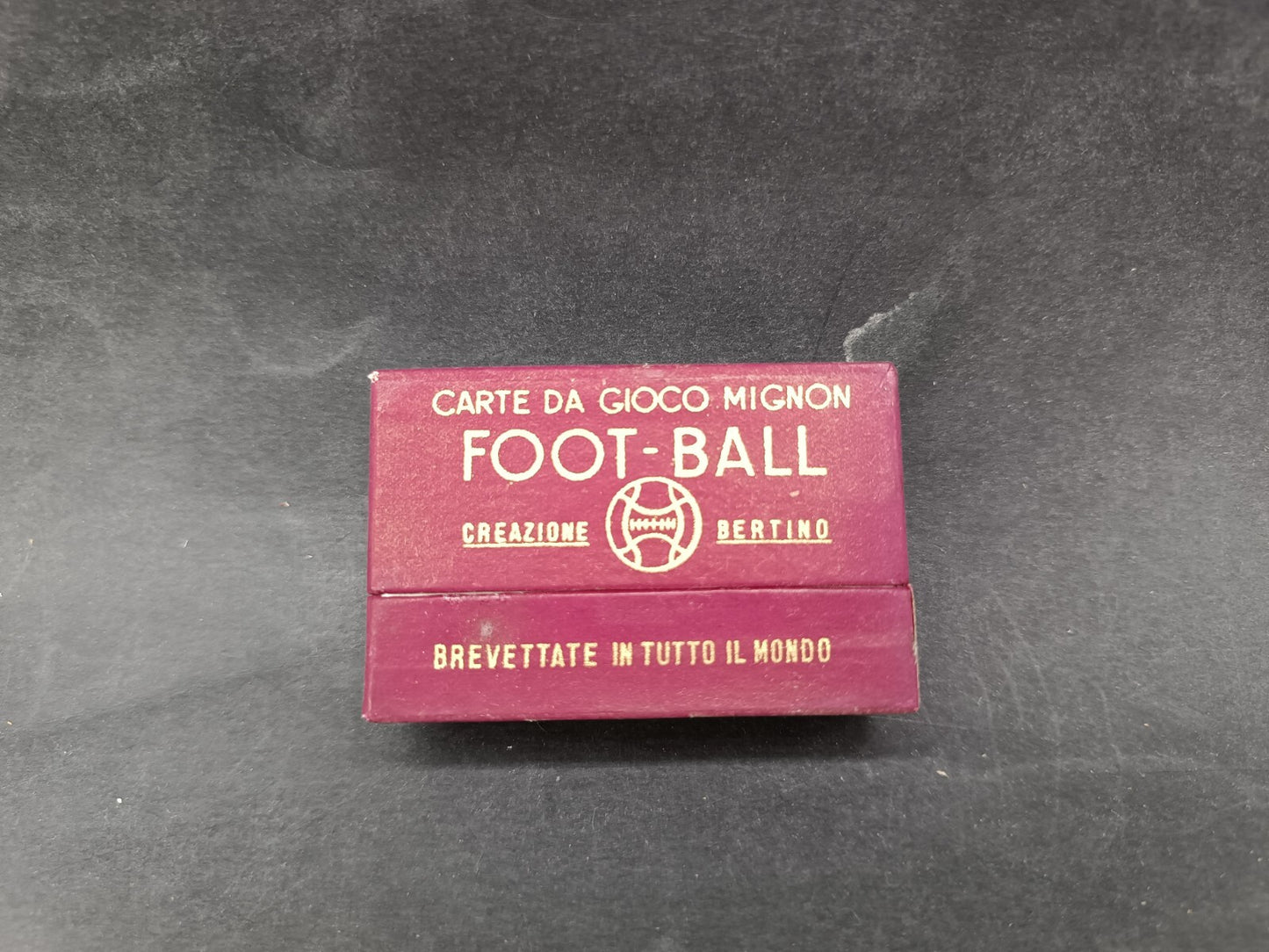 Mazzo carte da gioco mignon Creazione Bertino Football confezione granata