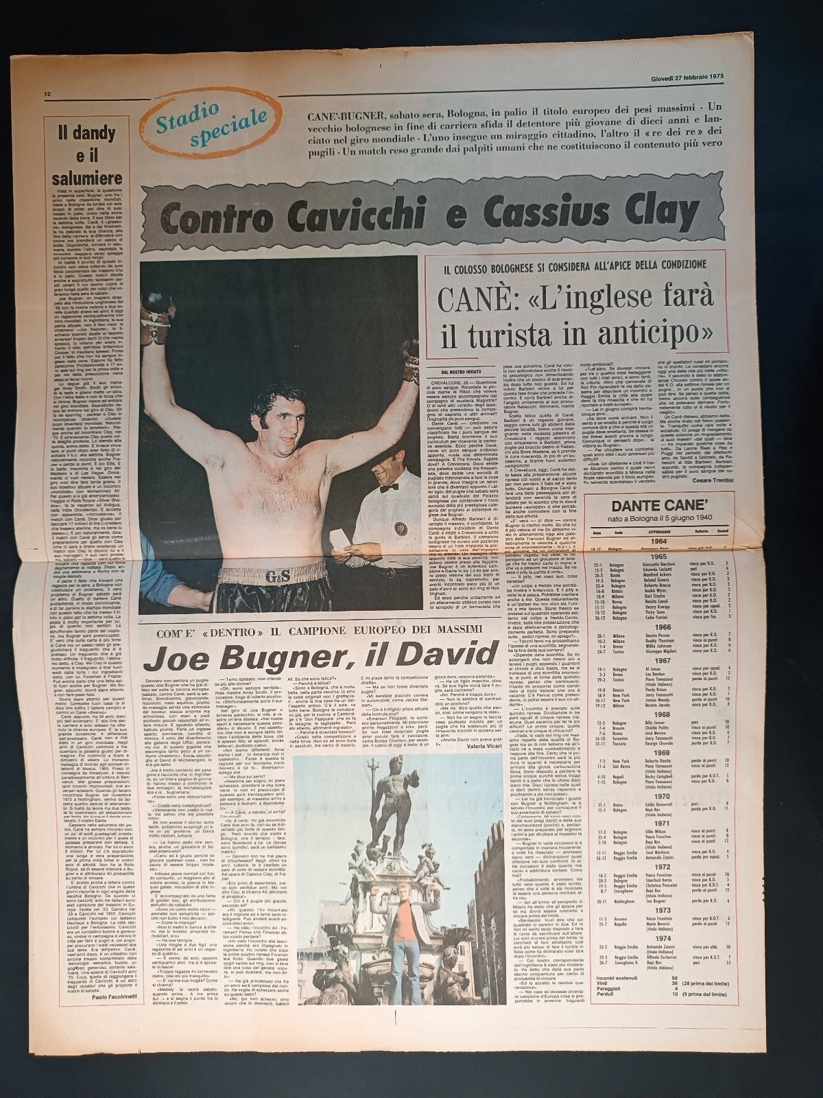 Quotidiano Sportivo STADIO numero 48 anno 1975 - Moser