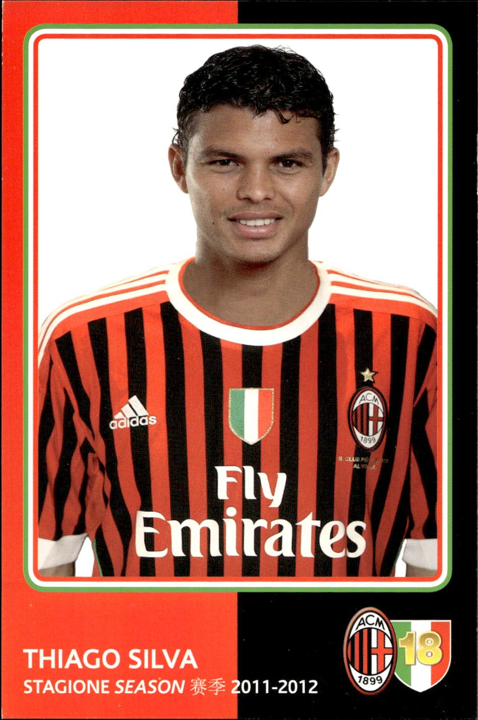 cartolina postcard Calcio Milan 2011-12 - Thiago Silva
