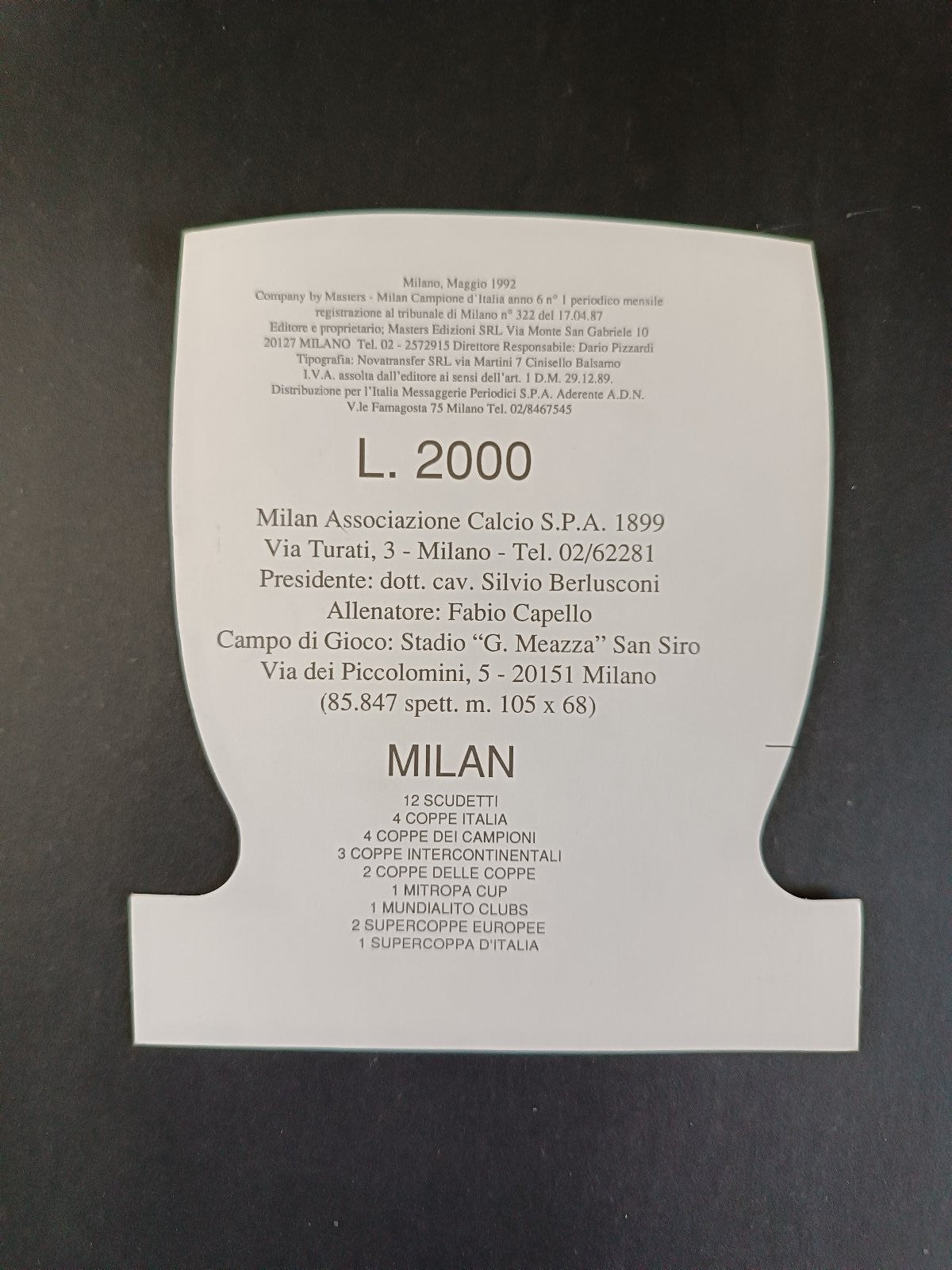 Adesivo MILAN - Abbi piet� di noi (paperi)