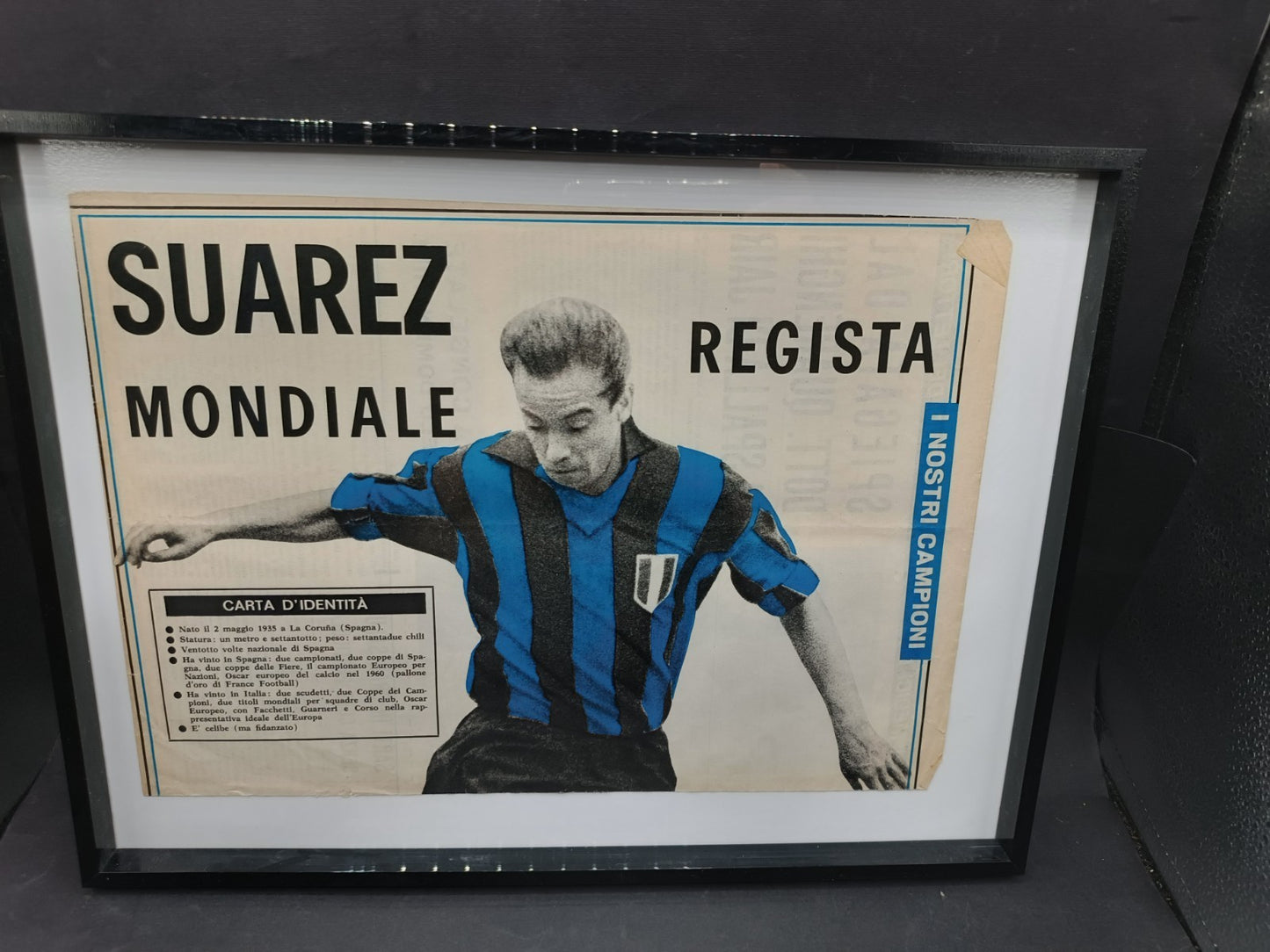 quadro SUAREZ Regista Mondiale - I nostri campioni Museo San Siro Arisi