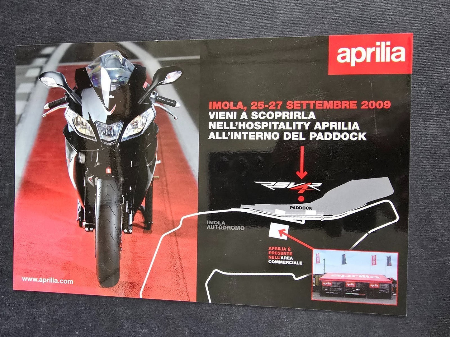 Autografo autograph originale su cartolina Aprilia Max Biagi 2009 motociclismo