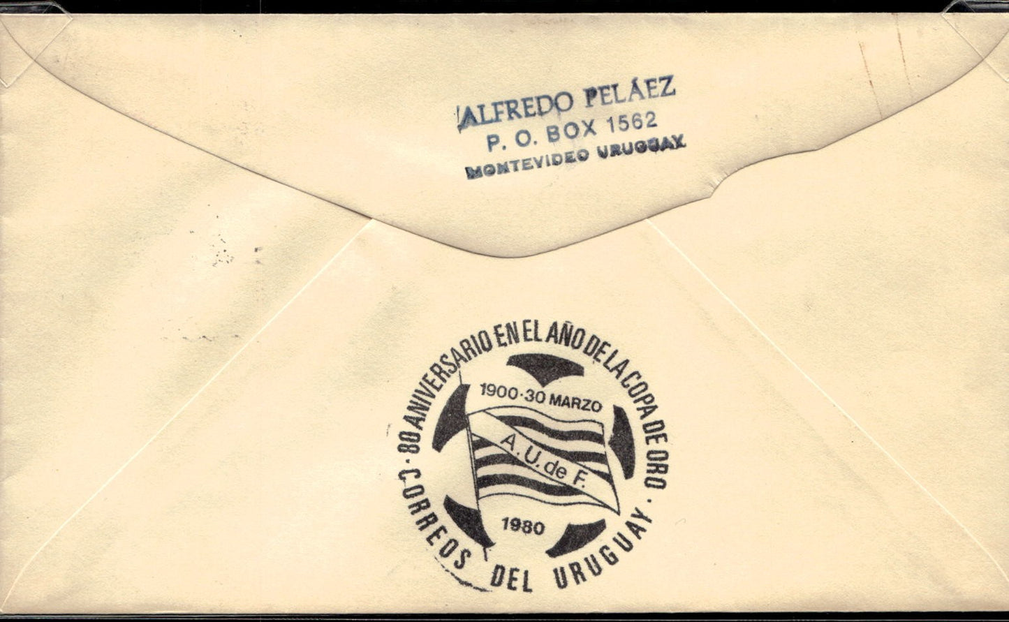 busta primo giorno Correos Uruguay 1980