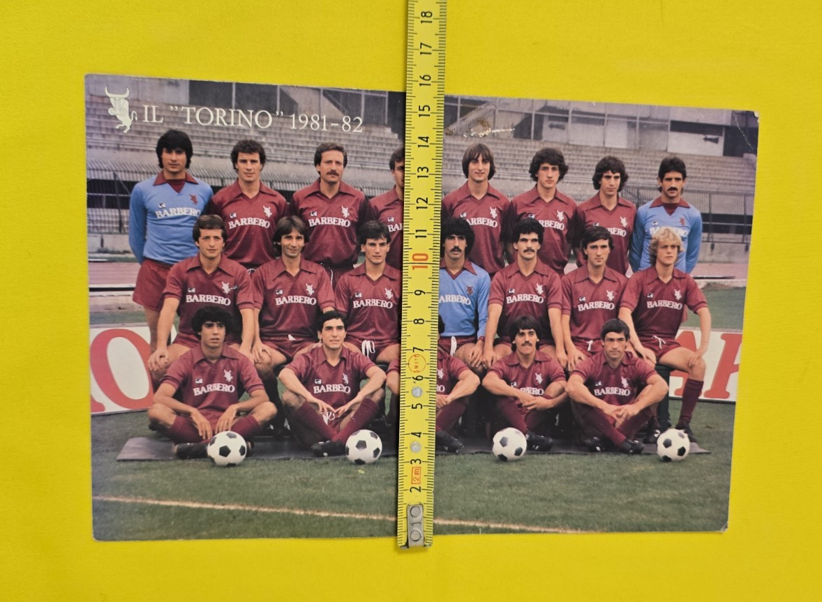 Foto ufficiale Torino calcio Barbero 1981-82 autografi originali della squadra