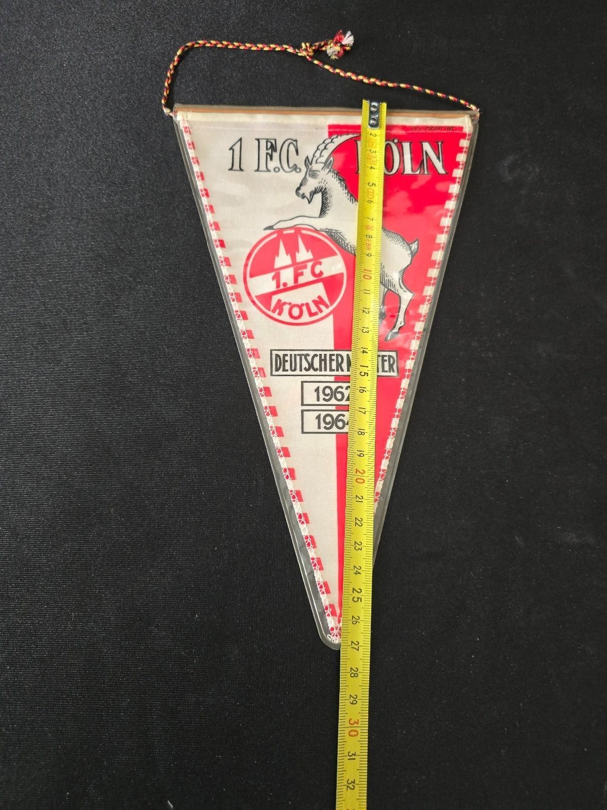 old Gagliardetto Pennant Fu�ball-Club K�ln ANNI 60