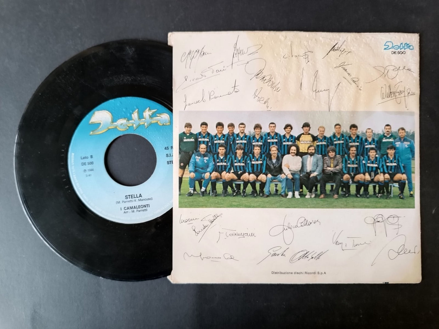 Vinile 45 giri CUORE NEROAZZURRO I CAMALEONTI 002