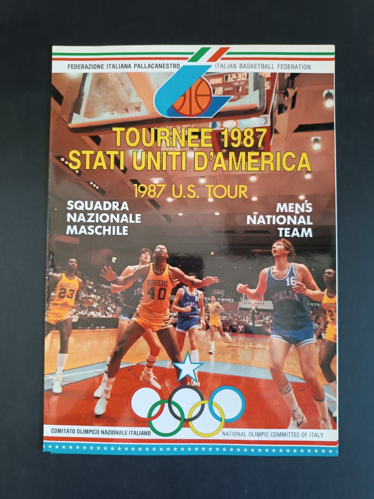 Opuscolo TOURNEE 1987 BASKET USA - fed. Italiana Pallacanestro