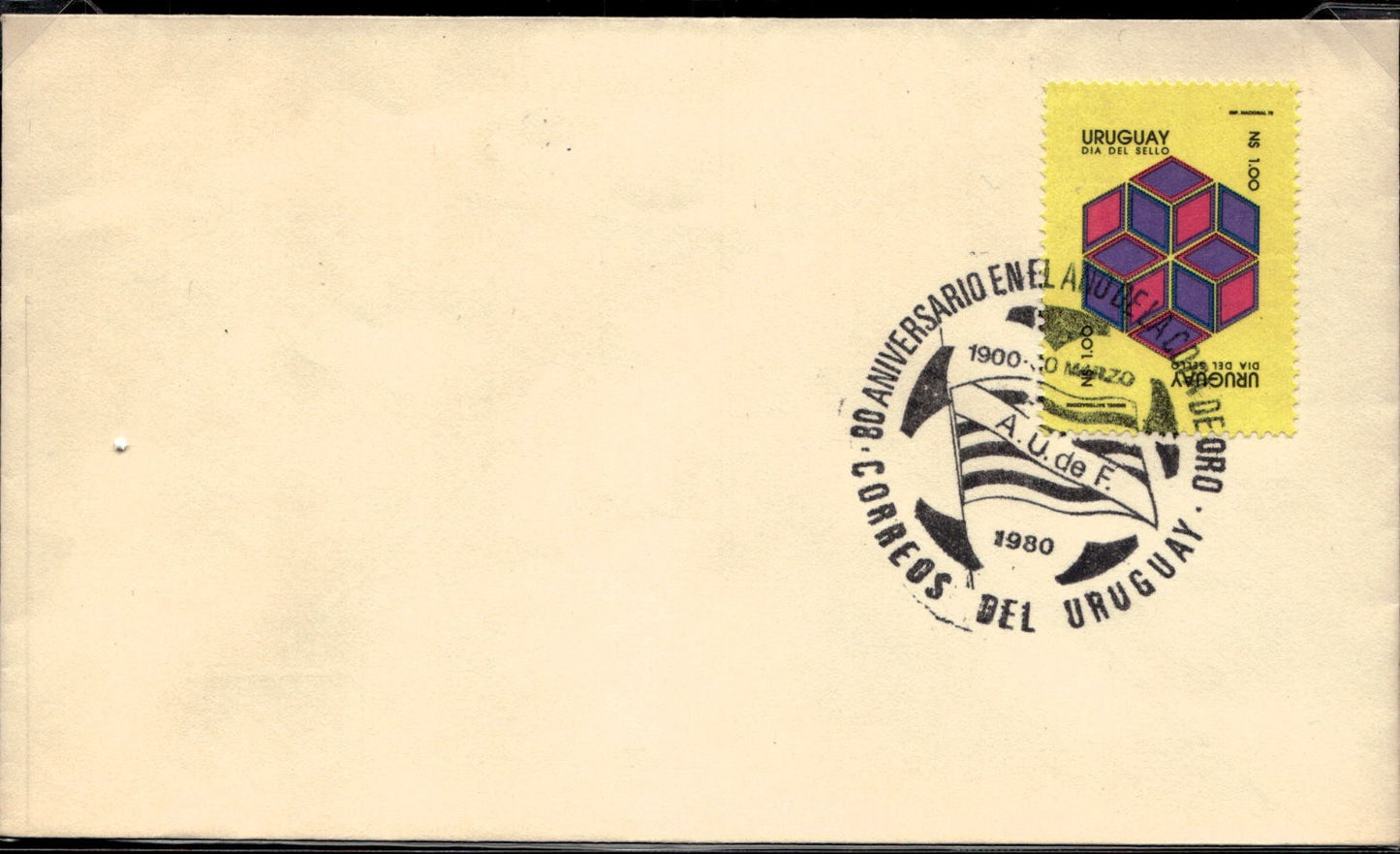 busta primo giorno Correos Uruguay 1980