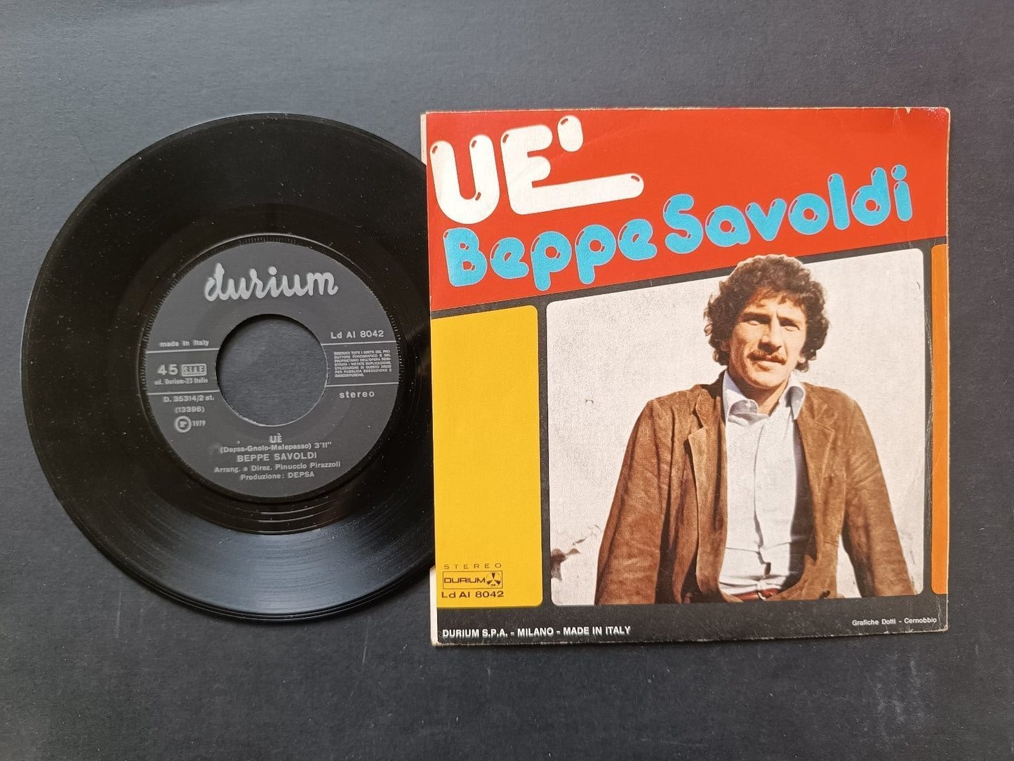 Vinile 45 giri UE' Beppe Savoldi