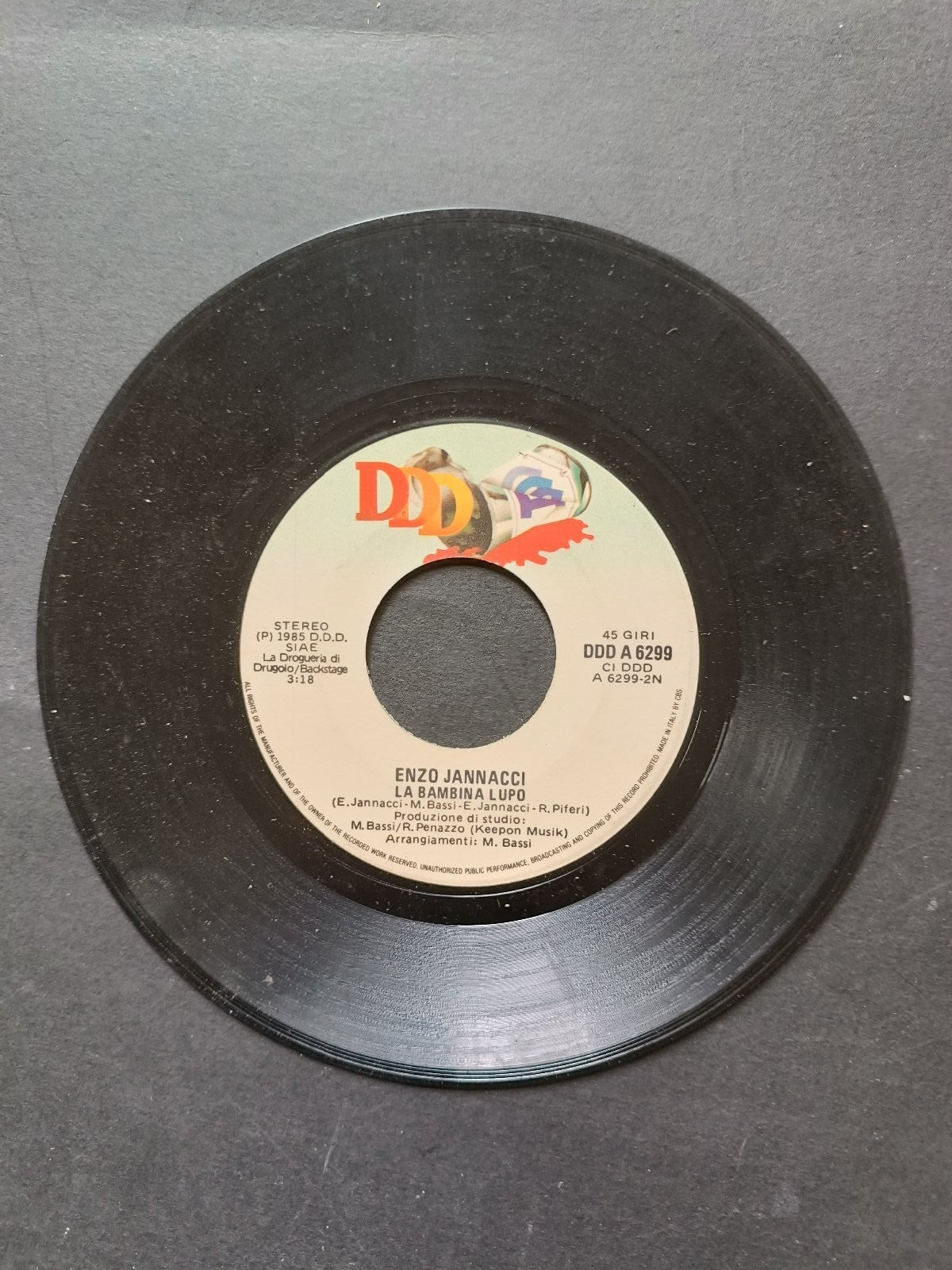 Vinile 45 giri ENZO JANNACCI Mi-Mi-La-La-Mi-Mi-La-Lan