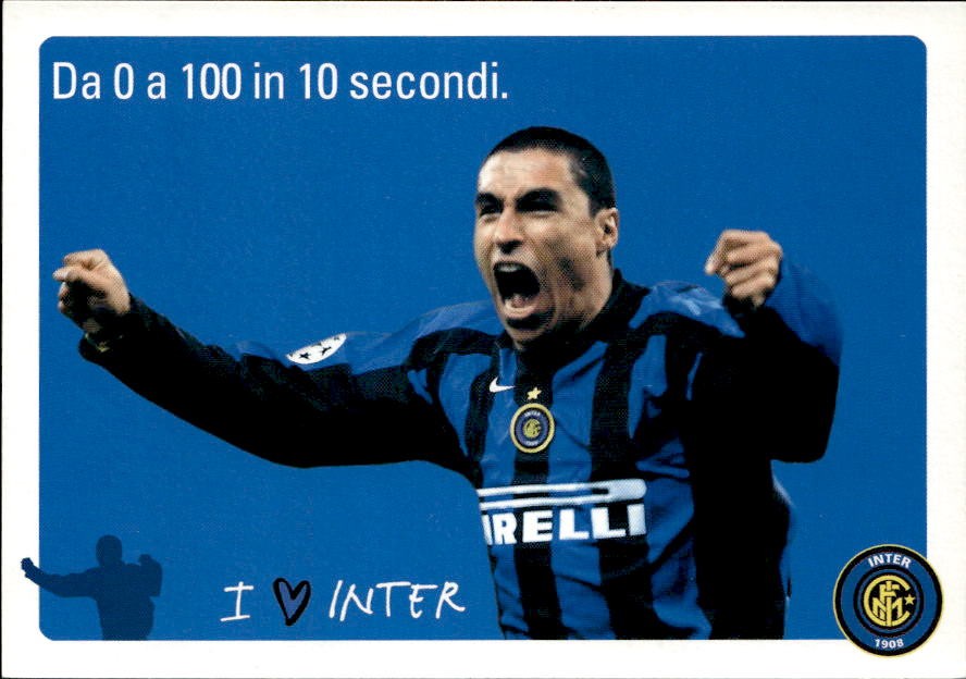Cartolina calcio calciatore Inter Roberto Mancini con autografo stampato