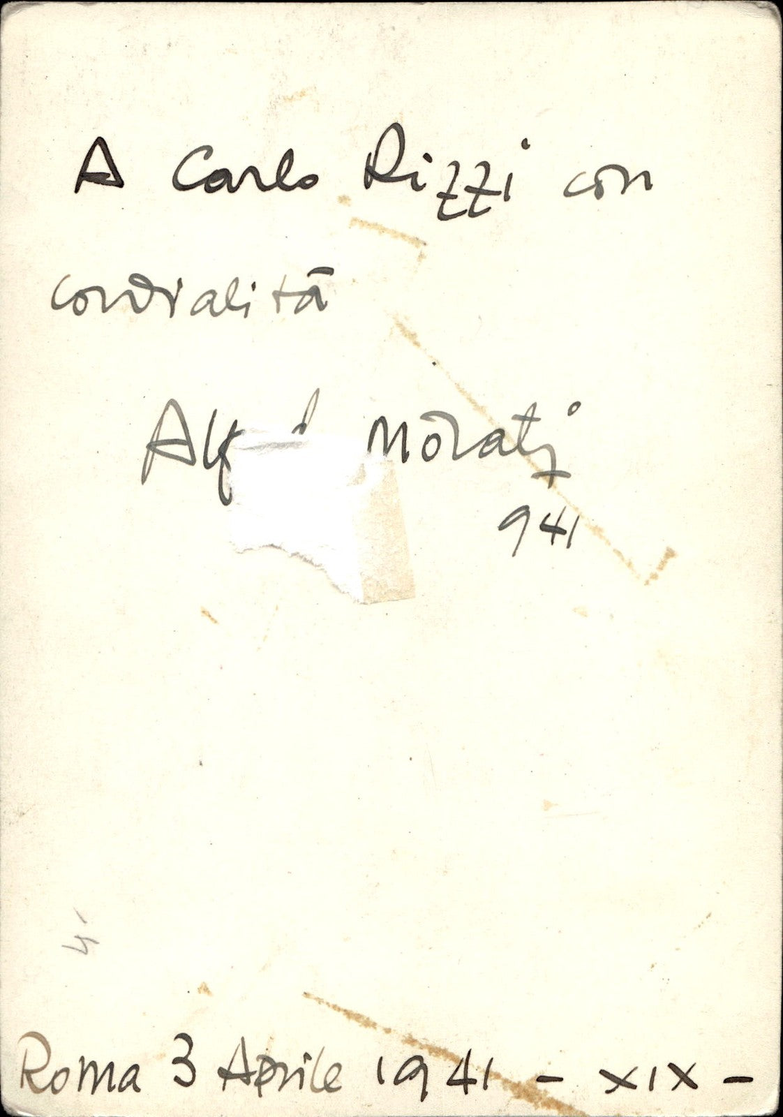 Fotografia Angelo Moratti 1941 per Carlo Rizzi