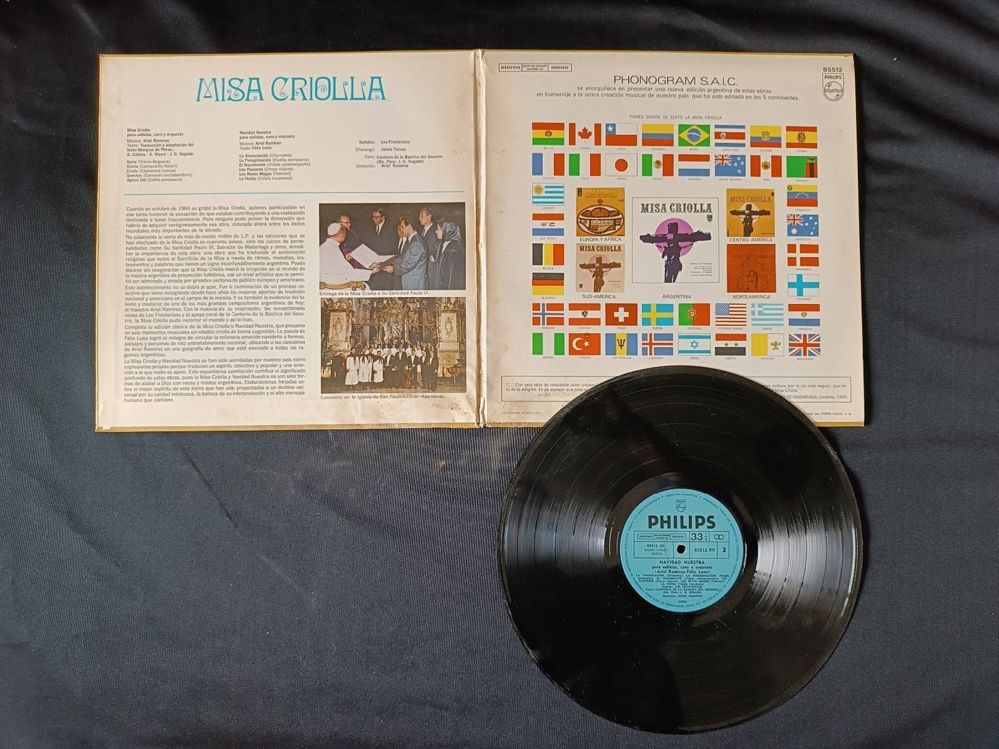 disco 33 giri misa criolla stereo mono ariel ramirez philips