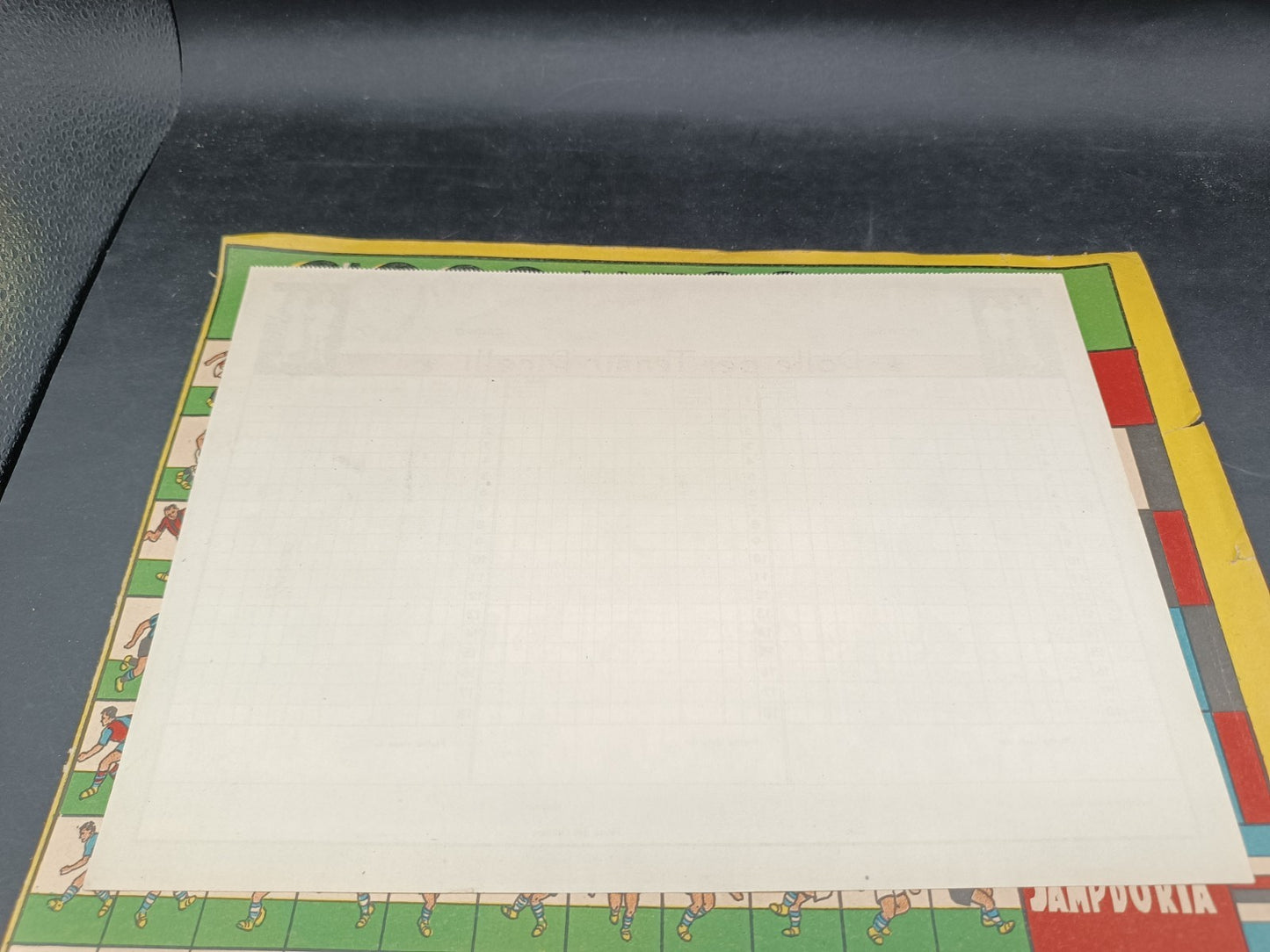 Tabellone con istruzioni Gioco del Football Edizioni RNT