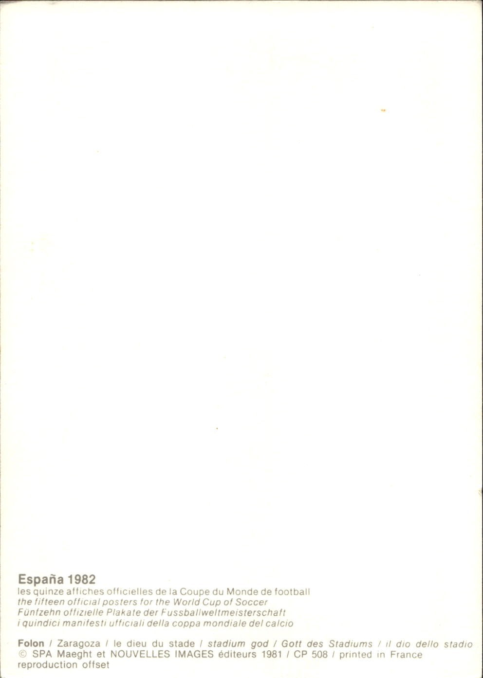 cartolina calciatori Espana 82 Zaragoza
