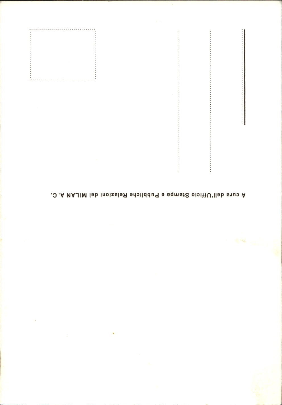 cartolina postcard Calcio Milan Alberto Bigon