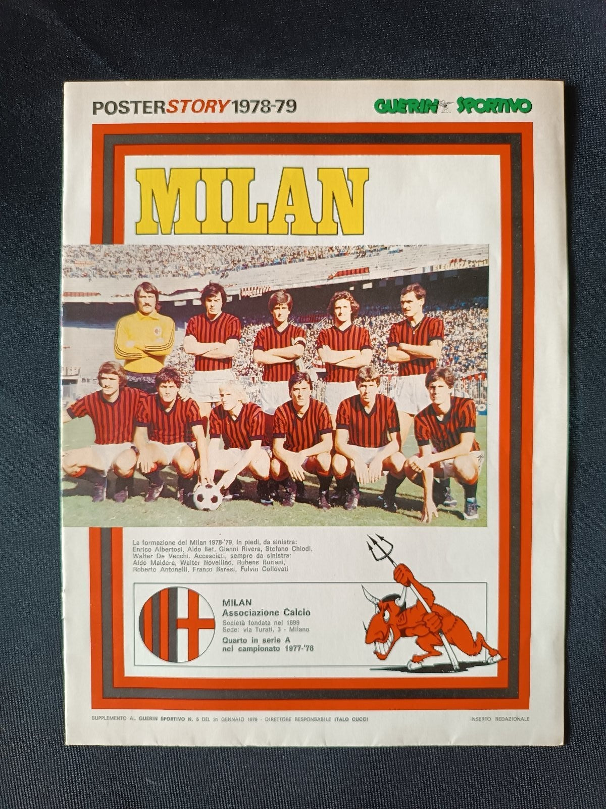 Gianni Rivera Guerin Sportivo Poster Story 1978