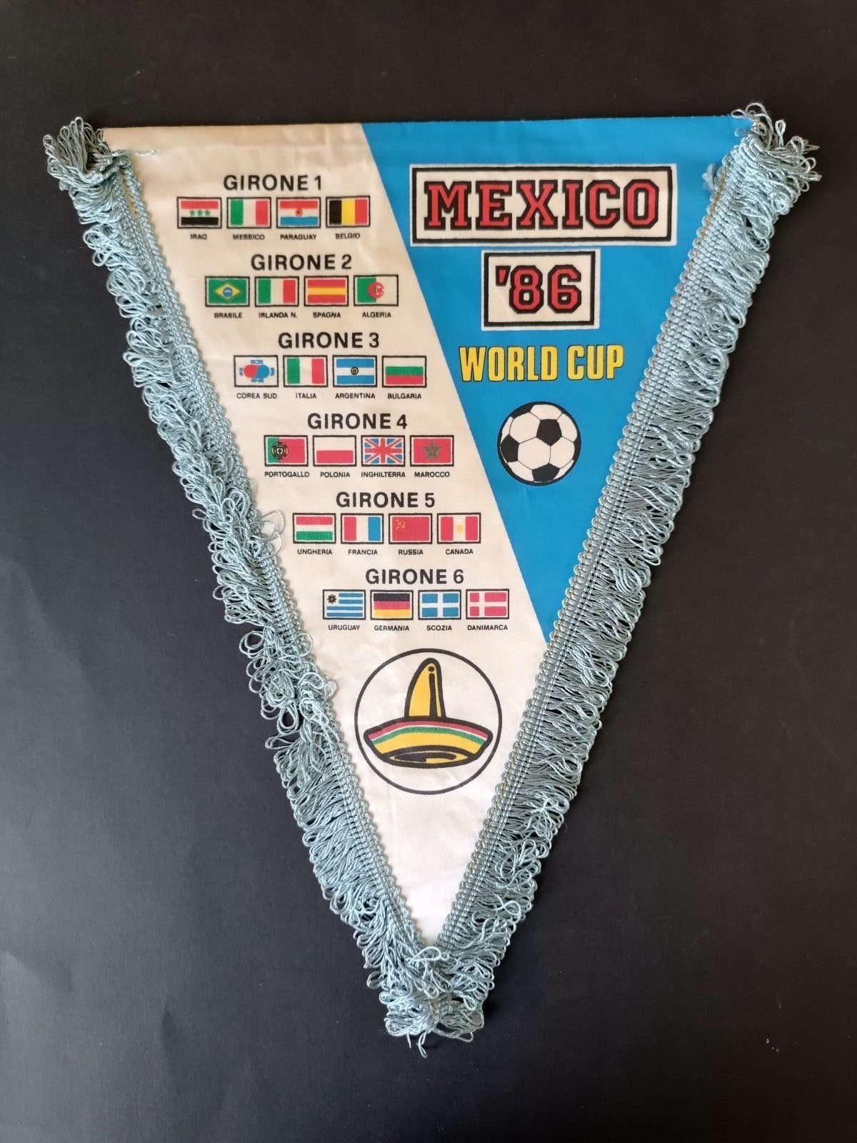 gagliardetto Pennant calcio Mexico 86 word Cup