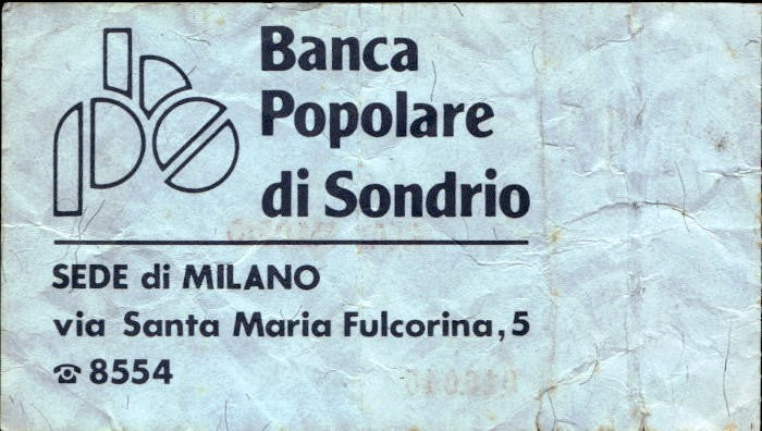 Biglietto stadio Internazionale-Real Madrid 10/04/1985 Coppa Uefa