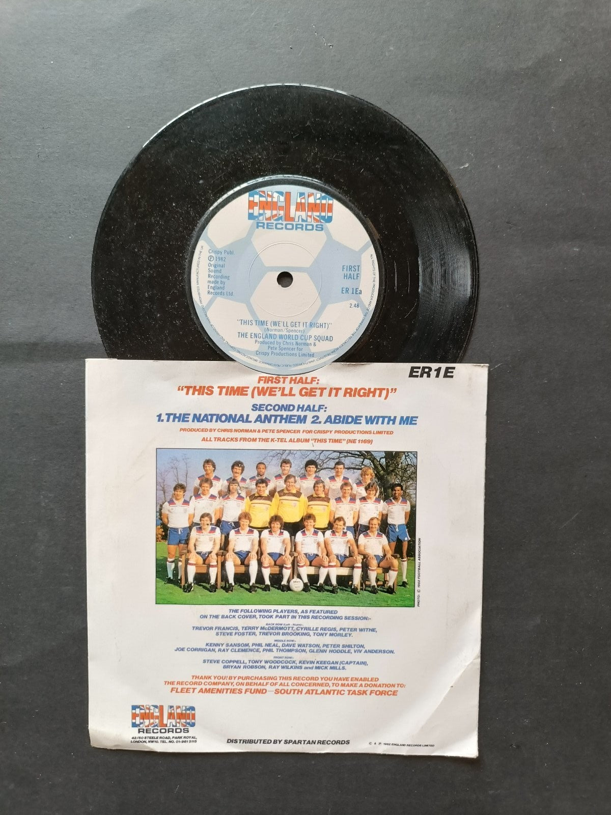 Vinile 45 giri England World Cup Squad