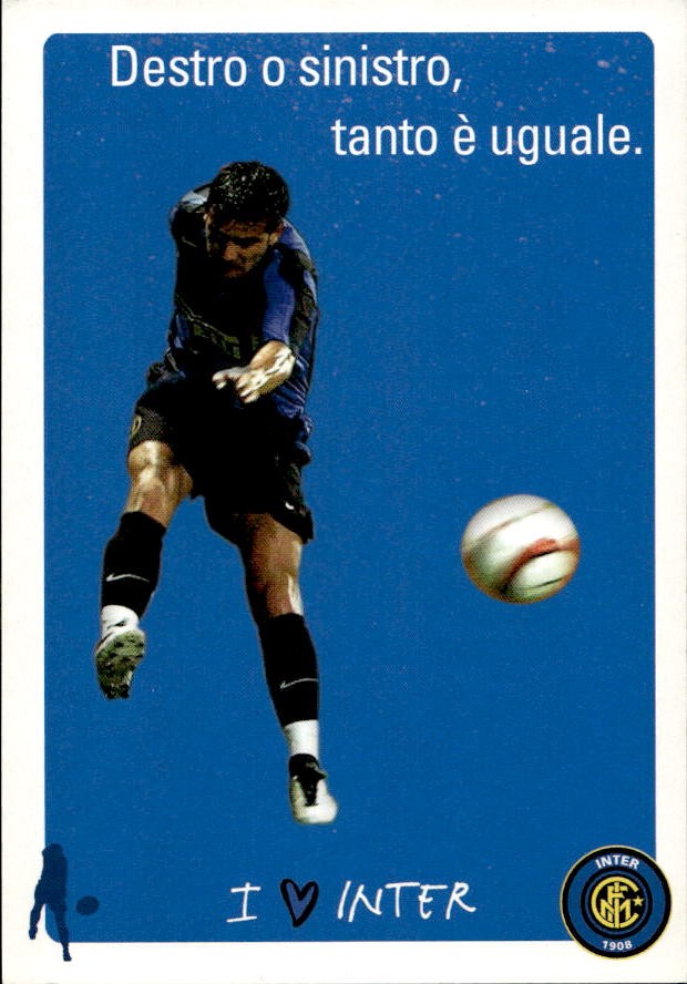 Cartolina calciatore Inter Juan Sebasti�n Ver�n con autografo stampato