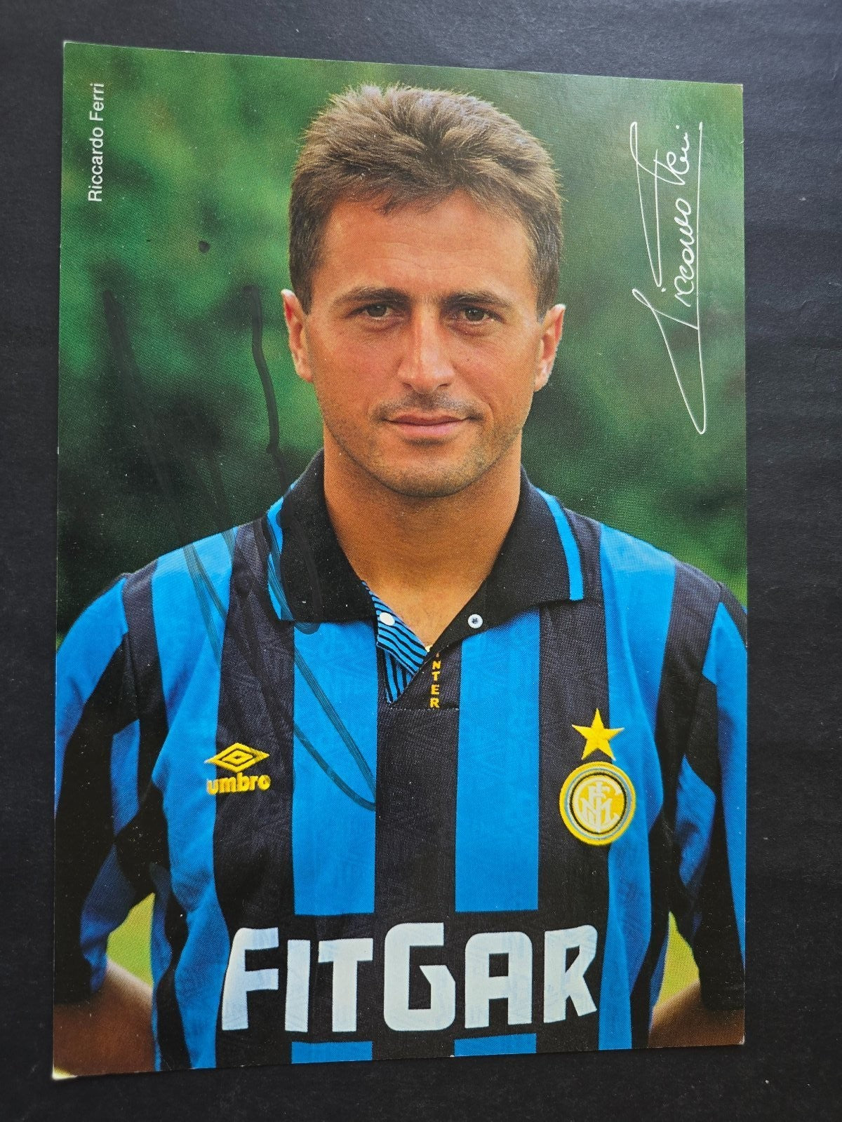 Autografo autograph originale su Cartolina inter Riccardo ferri