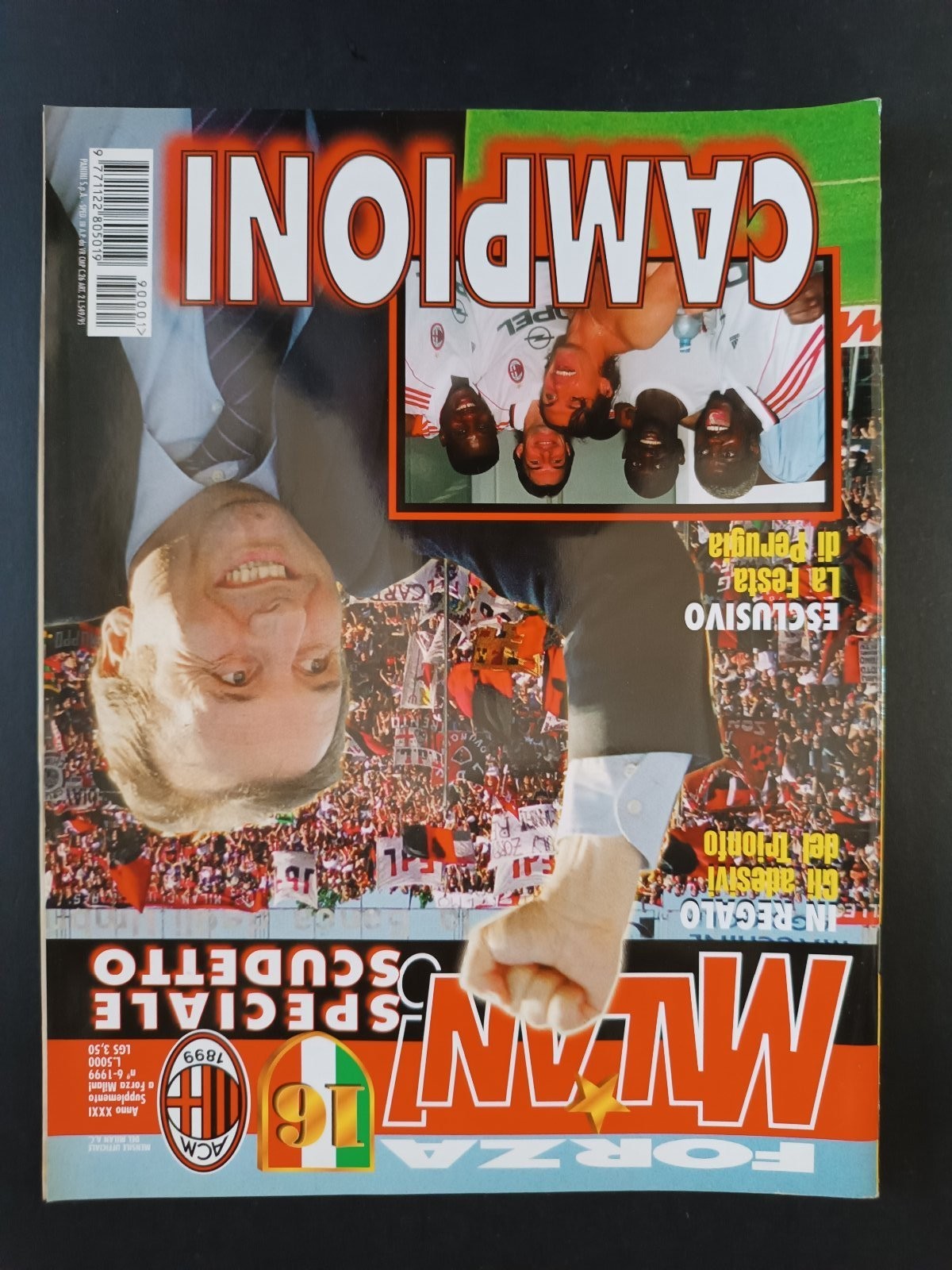 rivista FORZA MILAN - anno 1999 n 6 - Speciale scudetto (con adesivi)