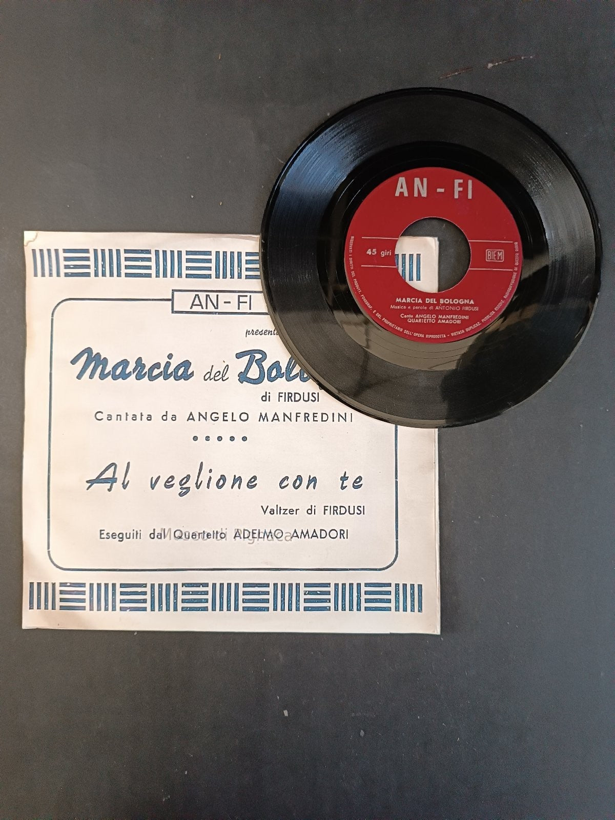 Vinile 45 giri MARCIA del BOLOGNA