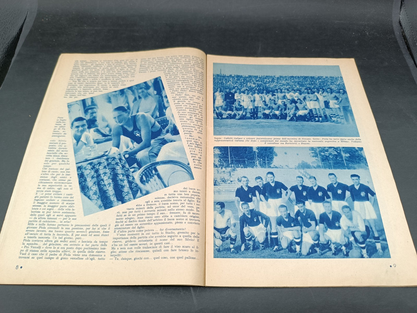Rivista sportiva Cosmo anno 1934 numero 64 Silvio Piola