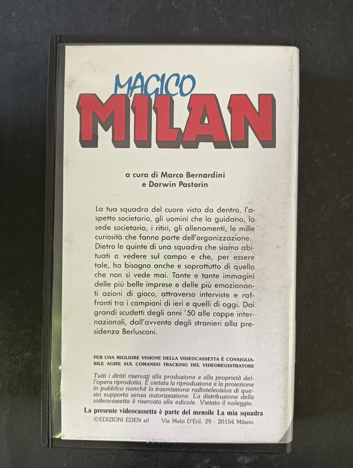 VHS MAGICO MILAN Edizioni Center Tv
