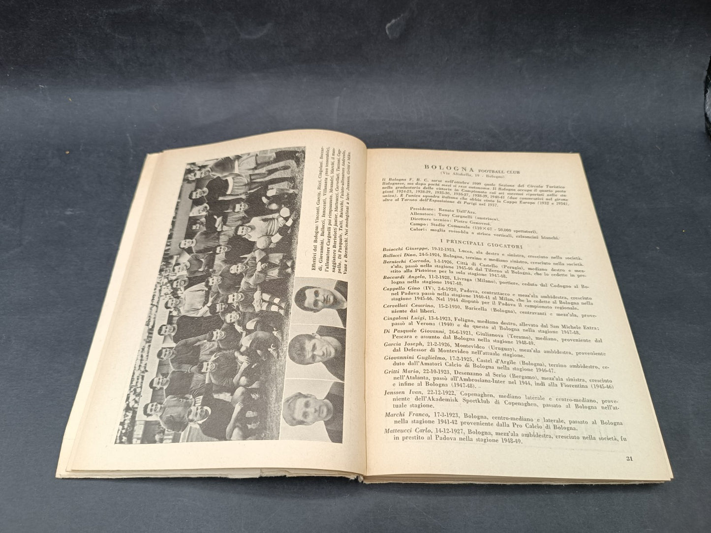 Almanacco illustrato del calcio 1950 Rizzoli