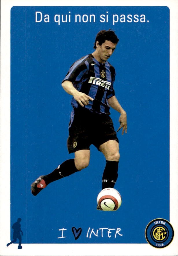 Cartolina calcio calciatore Inter Carlos Alberto Gamarra con autografo stampato