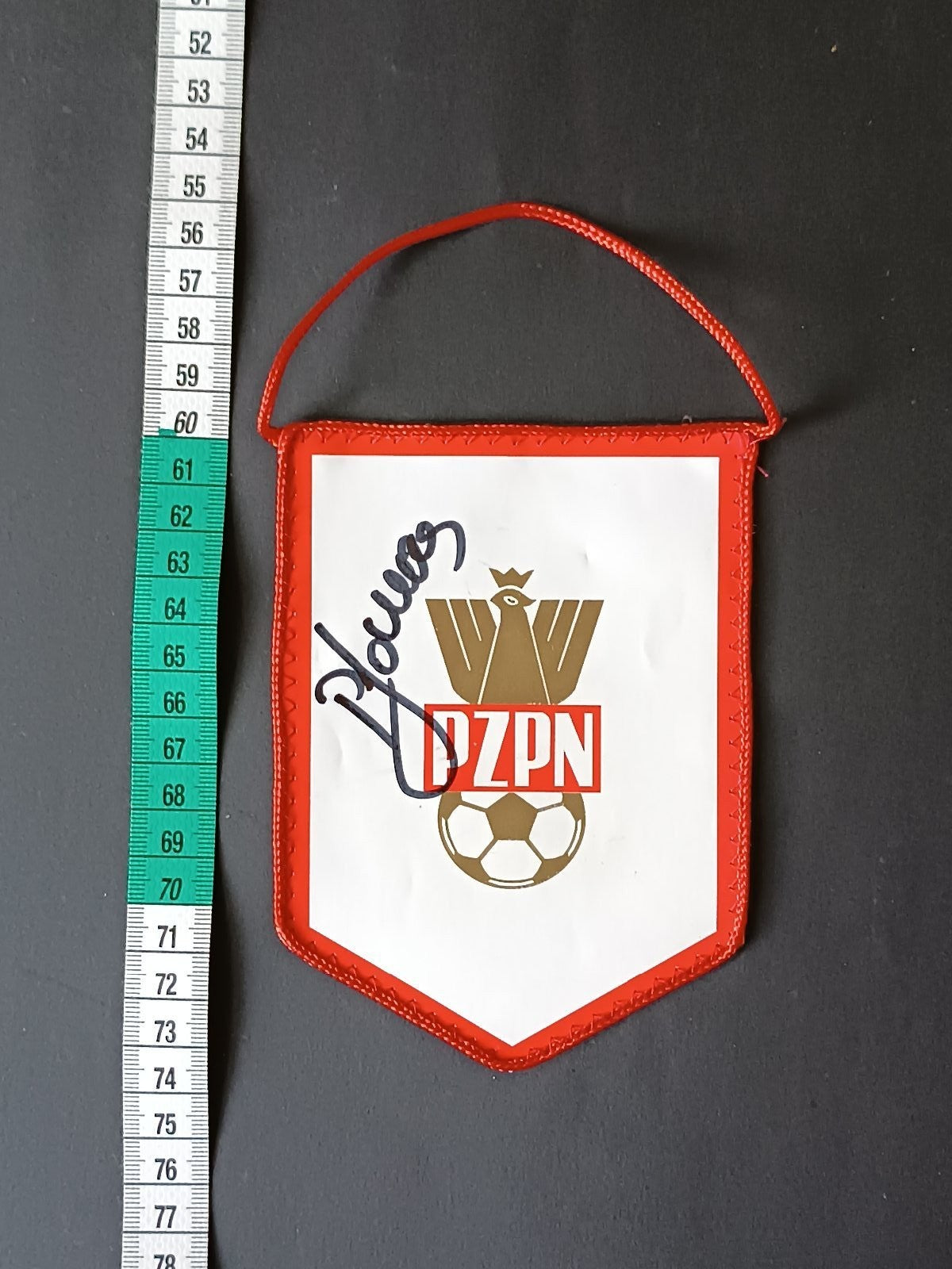 gagliardetto Pennant calcio PZPN con autografo
