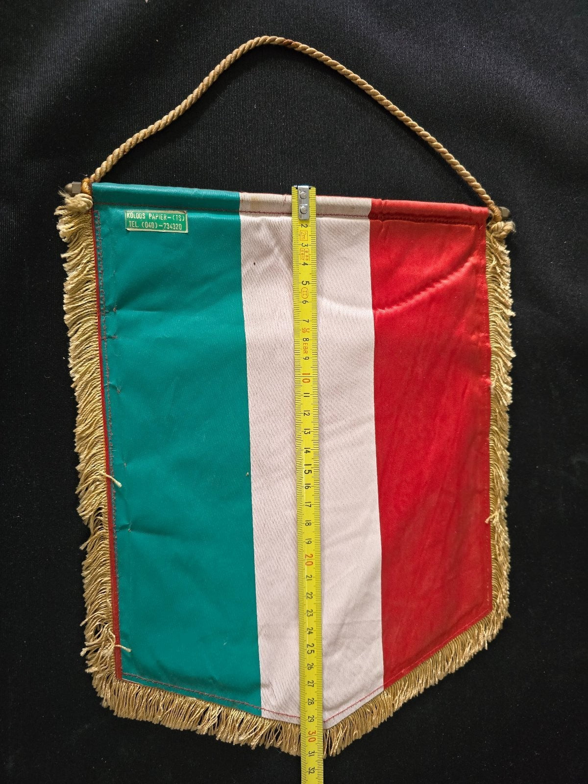 Gagliardetto pennant Unione Sportiva Triestina Calcio 1918 in tessuto
