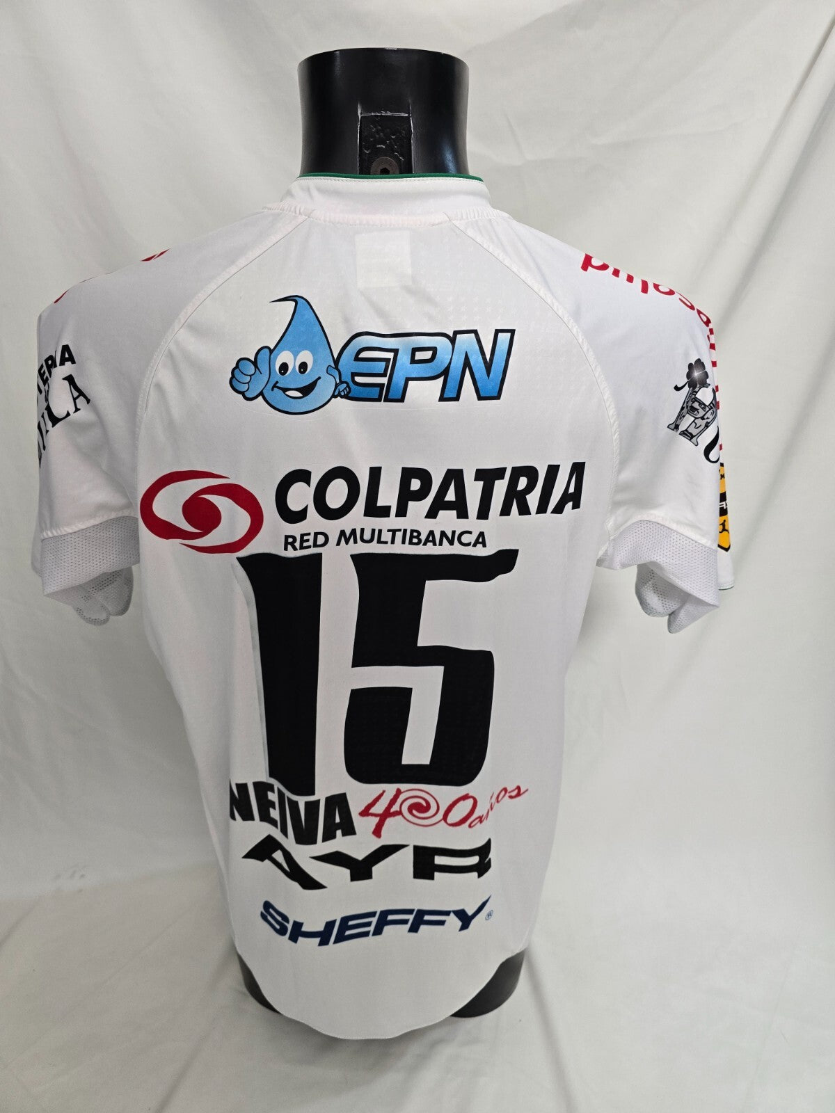 maglia Sheffy Atletico Huila N. Ayr 2010 nr 15 tg L Match Worn