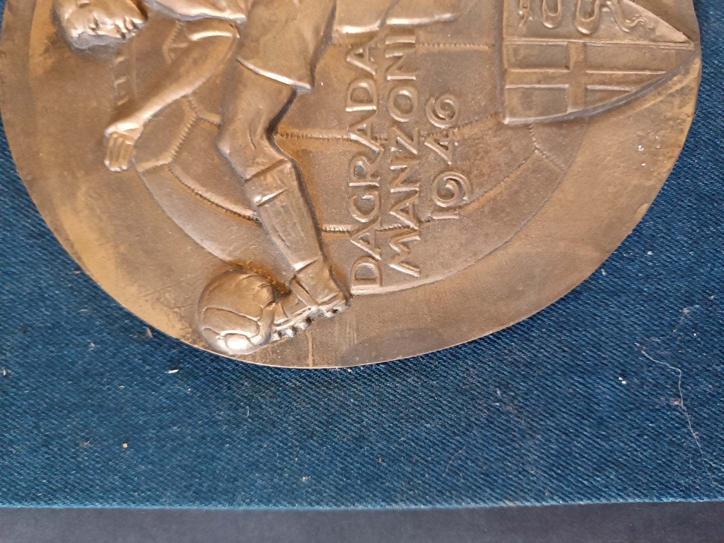 Placca in metallo Dagrada Manzoni 1946 inter