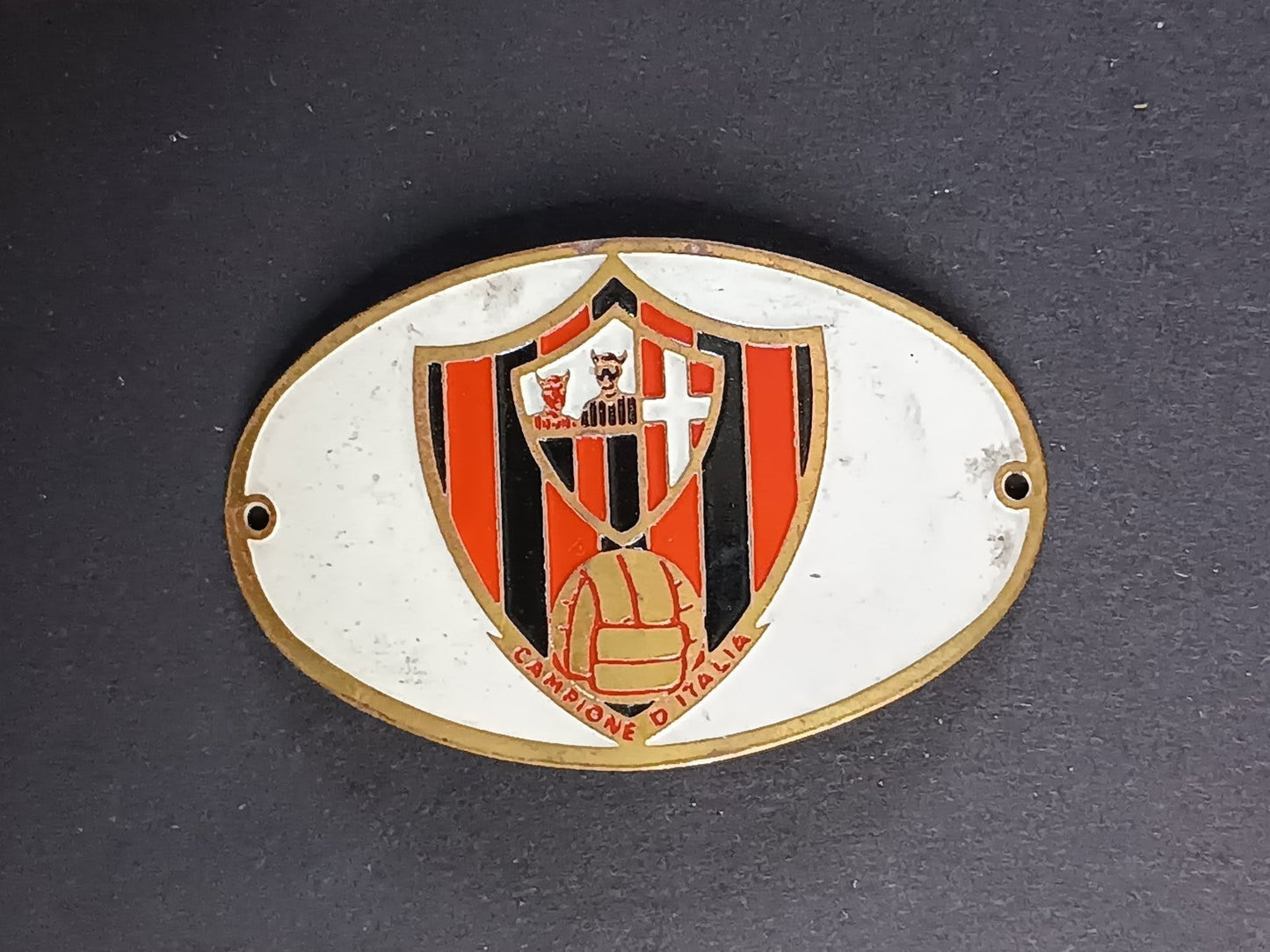 Pins Spilla Badge Milan AC Campione d�Italia vintage placca anni '60 football