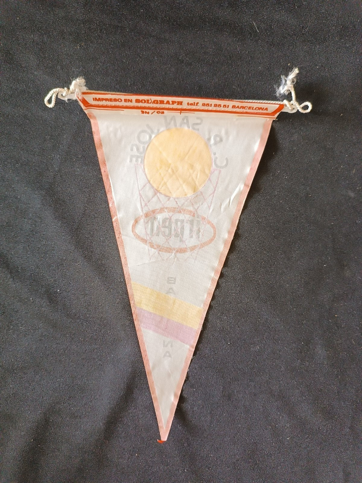 Gagliardetto Pennant C.P. San Jose Basket Madrid Vintage